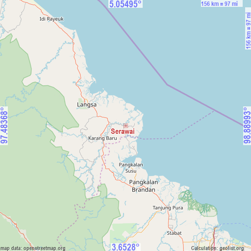Serawai on map
