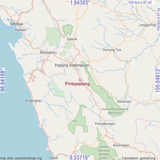 Pintupadang on map