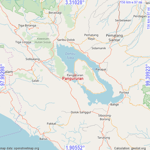 Pangururan on map