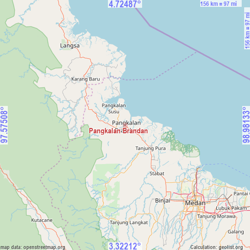 Pangkalan Brandan on map