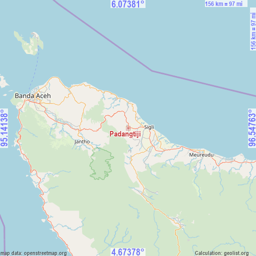 Padangtiji on map