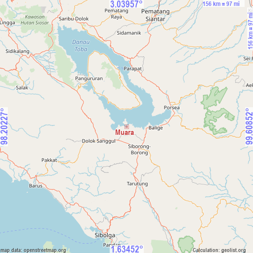 Muara on map