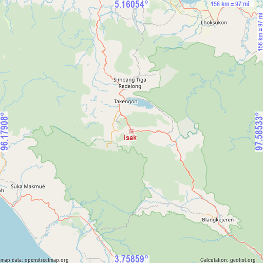 Isak on map