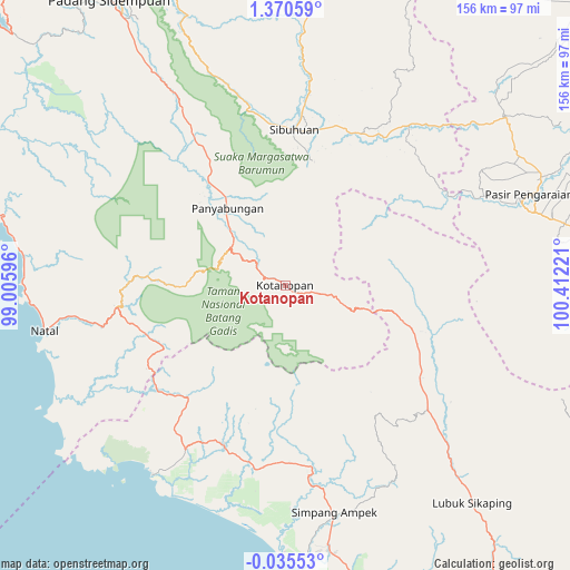 Kotanopan on map