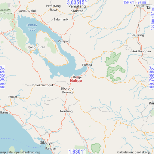 Balige on map