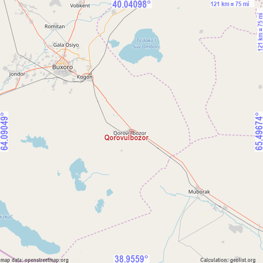 Qorovulbozor on map