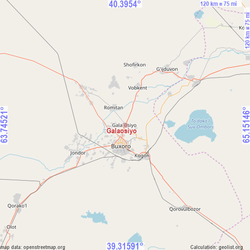 Galaosiyo on map