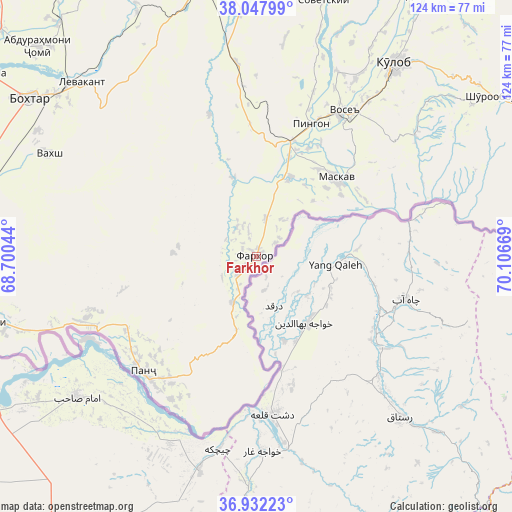 Farkhor on map