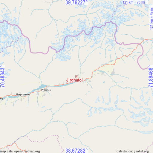Jirghatol on map