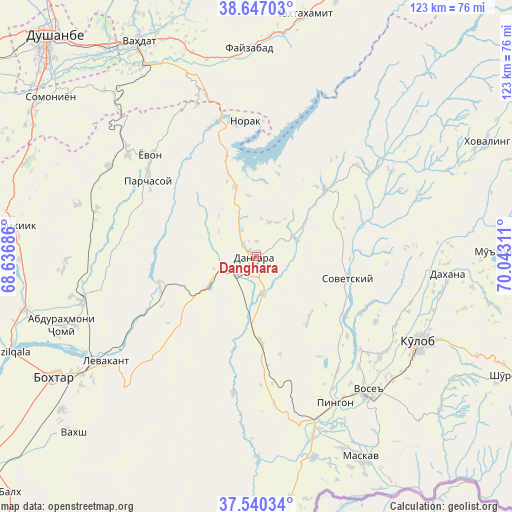 Danghara on map