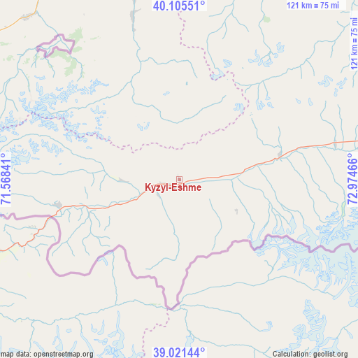 Kyzyl-Eshme on map