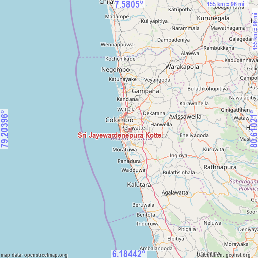 Sri Jayewardenepura Kotte on map