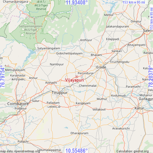 Vijayapuri on map