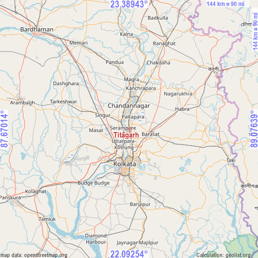 Titāgarh on map