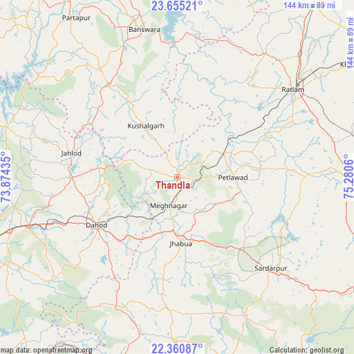 Thandla on map