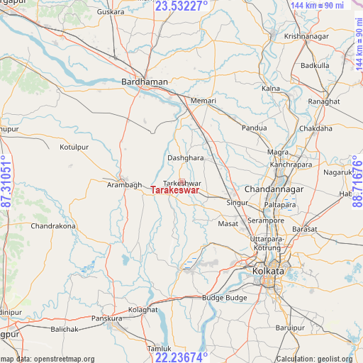 Tarakeswar on map