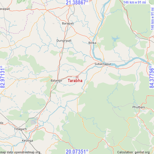 Tarabha on map