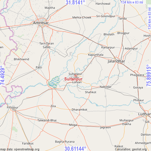 Sultanpur on map