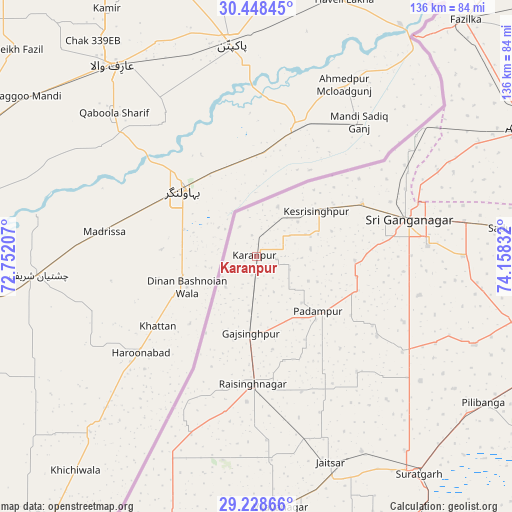 Karanpur on map