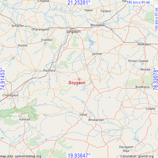 Soygaon on map