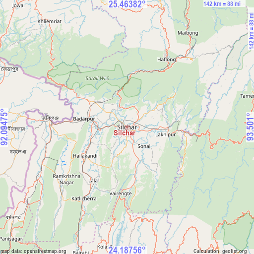 Silchar on map