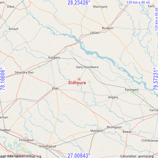 Sidhpura on map