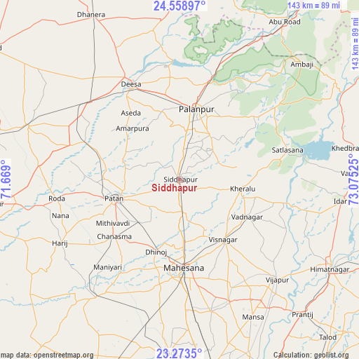 Siddhapur on map