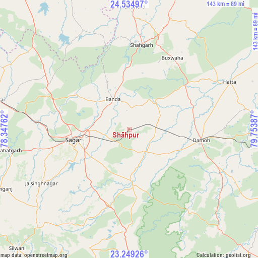 Shāhpur on map