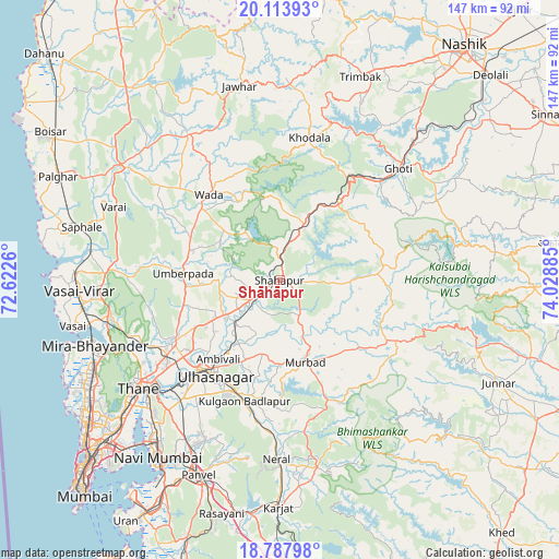 Shāhāpur on map