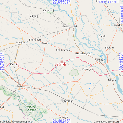 Saurikh on map