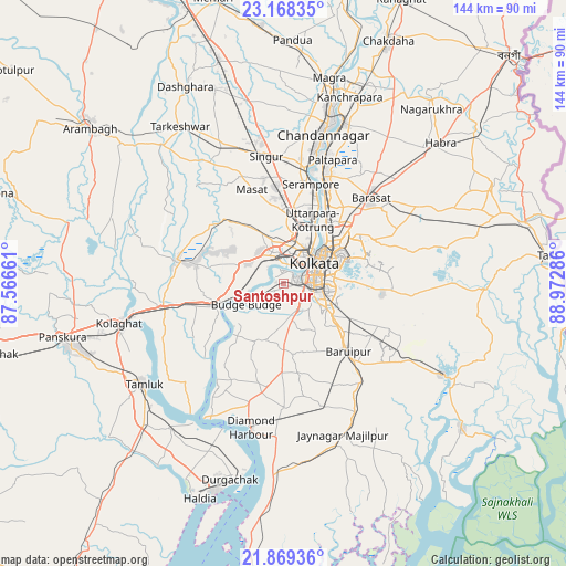 Santoshpur on map