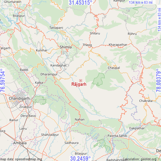 Rājgarh on map