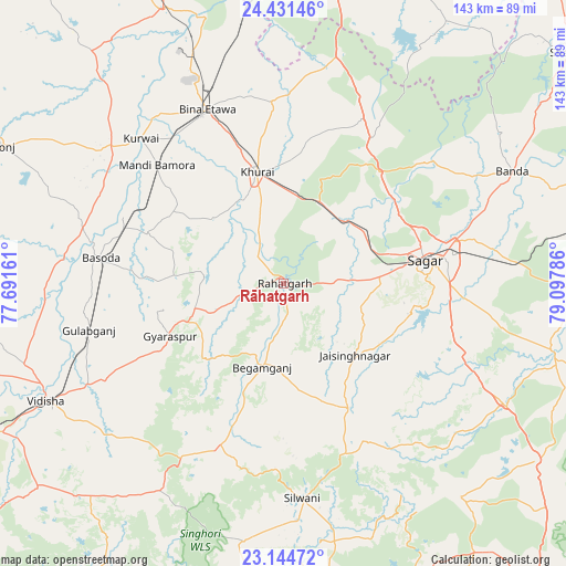 Rāhatgarh on map
