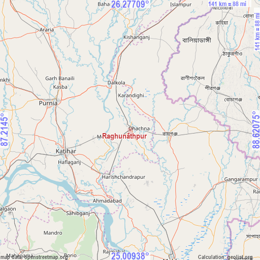 Raghunāthpur on map