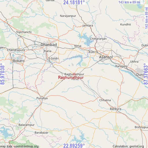 Raghunathpur on map