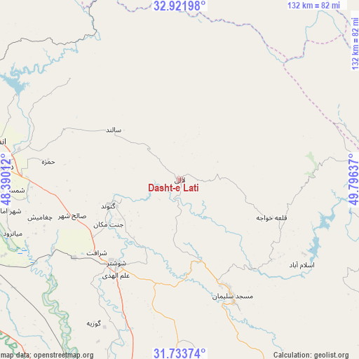 Dasht-e Lati on map