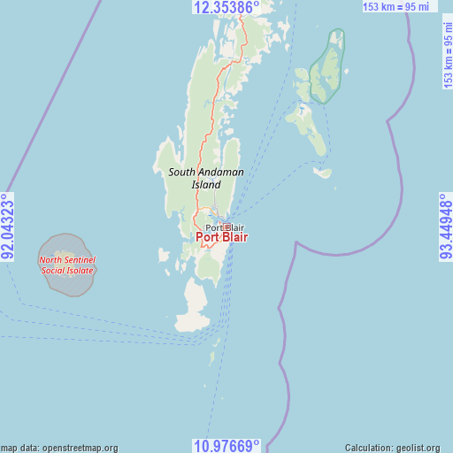 Port Blair on map