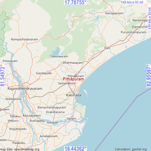 Pithāpuram on map