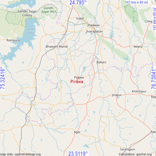 Pirāwa on map