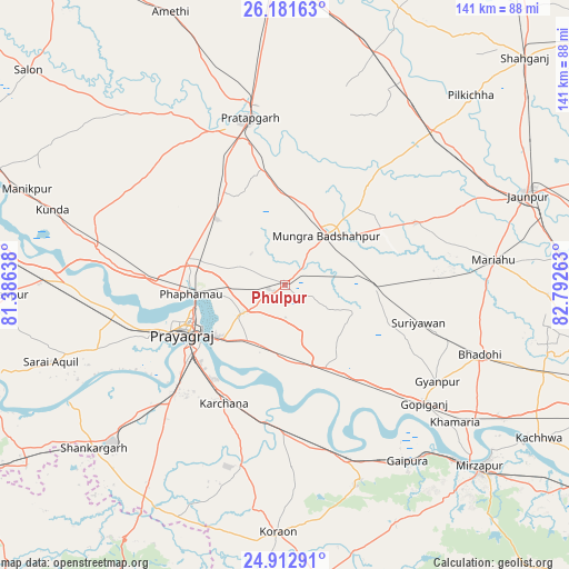 Phulpur on map