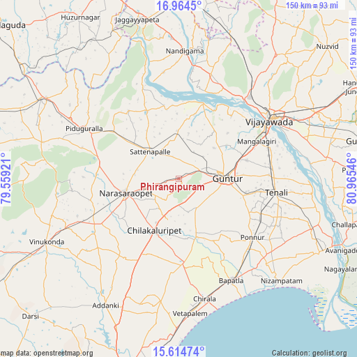 Phirangipuram on map
