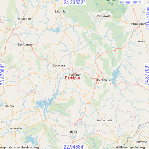 Partāpur on map