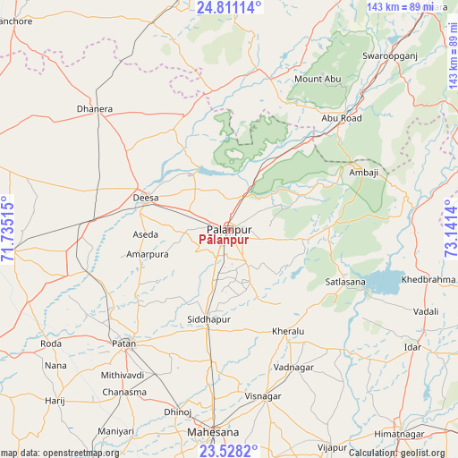 Pālanpur on map