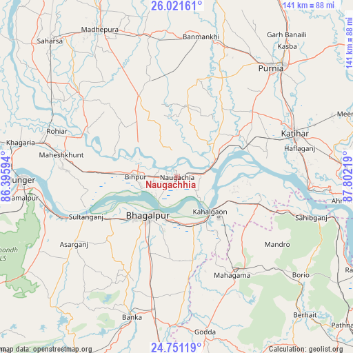 Naugachhia on map