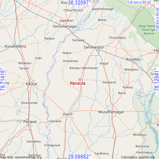 Nanauta on map