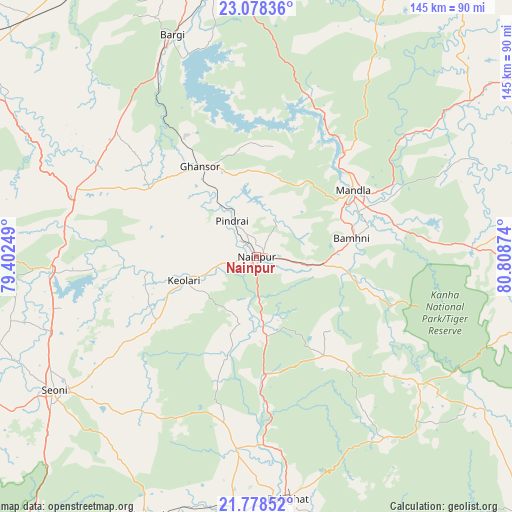 Nainpur on map