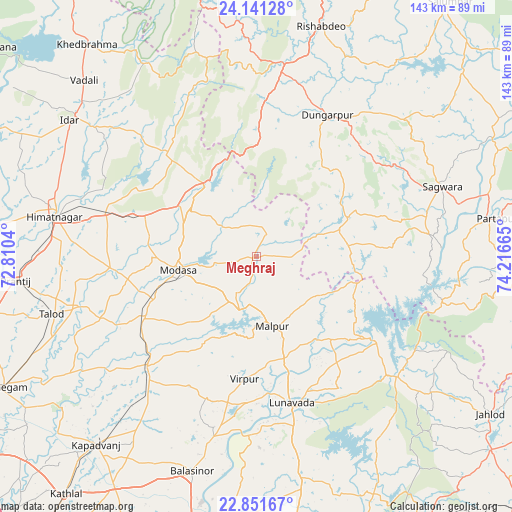 Meghraj on map
