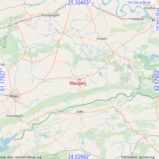 Mauganj on map