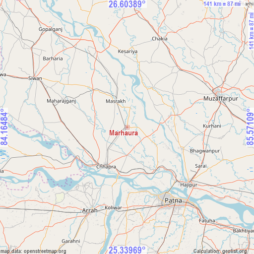 Marhaura on map