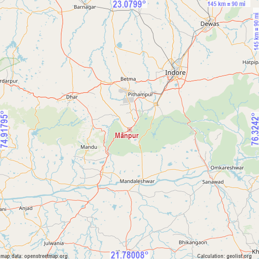 Mānpur on map